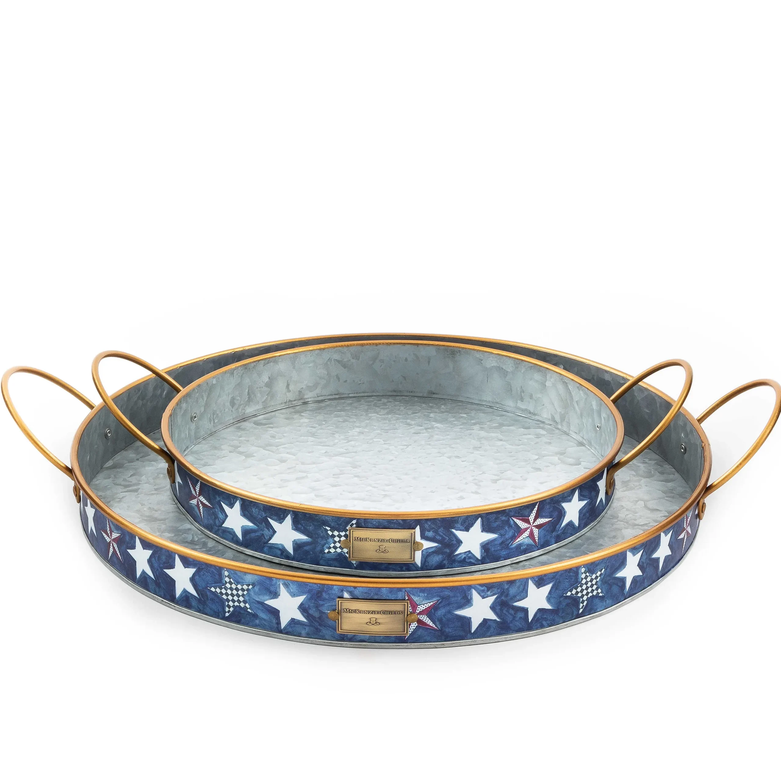 Best MacKenzie-Childs Royal Star Serving Trays - Set Of 2