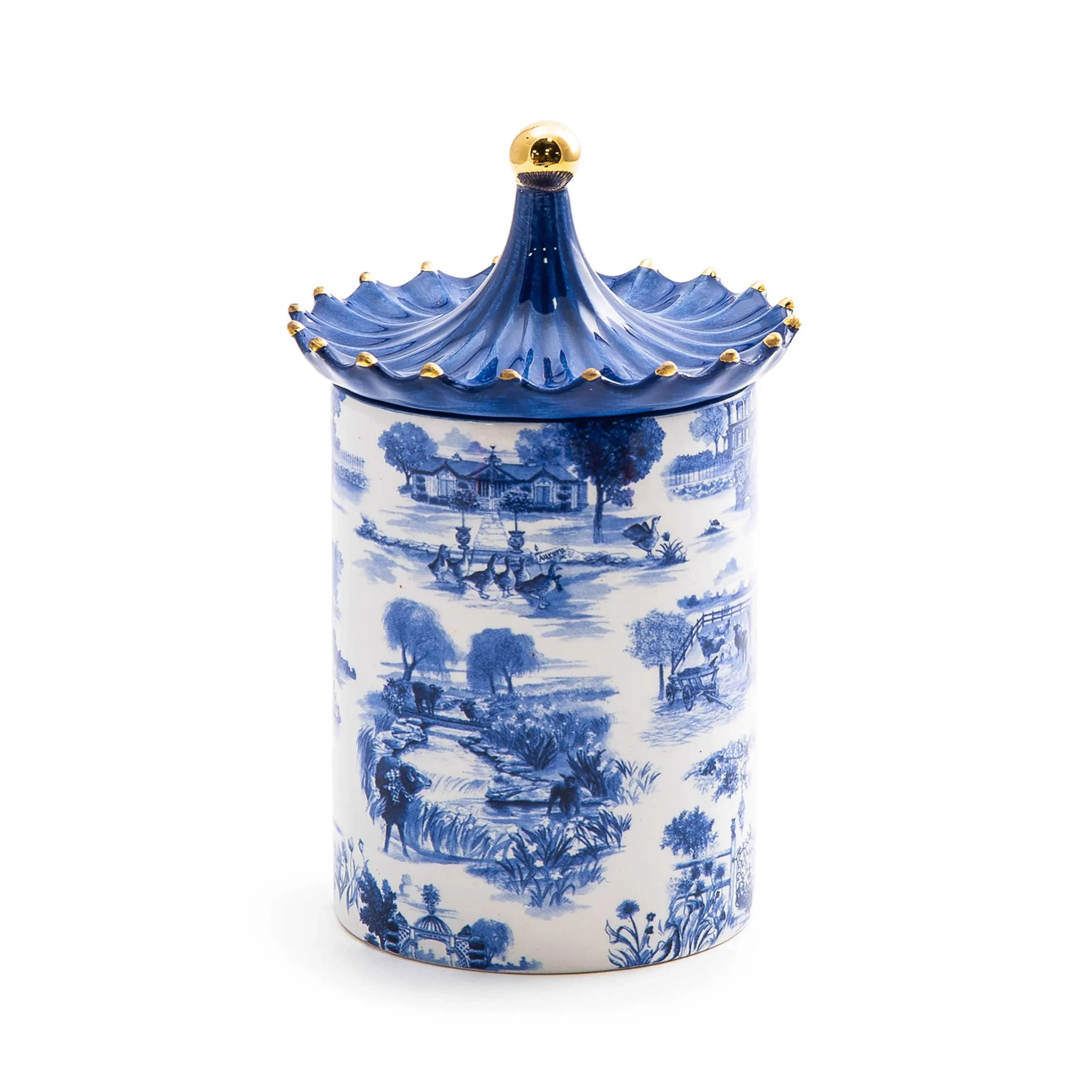 Sale MacKenzie-Childs Royal Toile Lidded Cachepot
