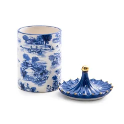 Sale MacKenzie-Childs Royal Toile Lidded Cachepot