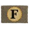 MacKenzie-Childs Single Letter Monogrammed Entrance Mat - F