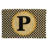 MacKenzie-Childs Single Letter Monogrammed Entrance Mat - P