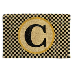Sale MacKenzie-Childs Single Letter Monogrammed Entrance Mat - C