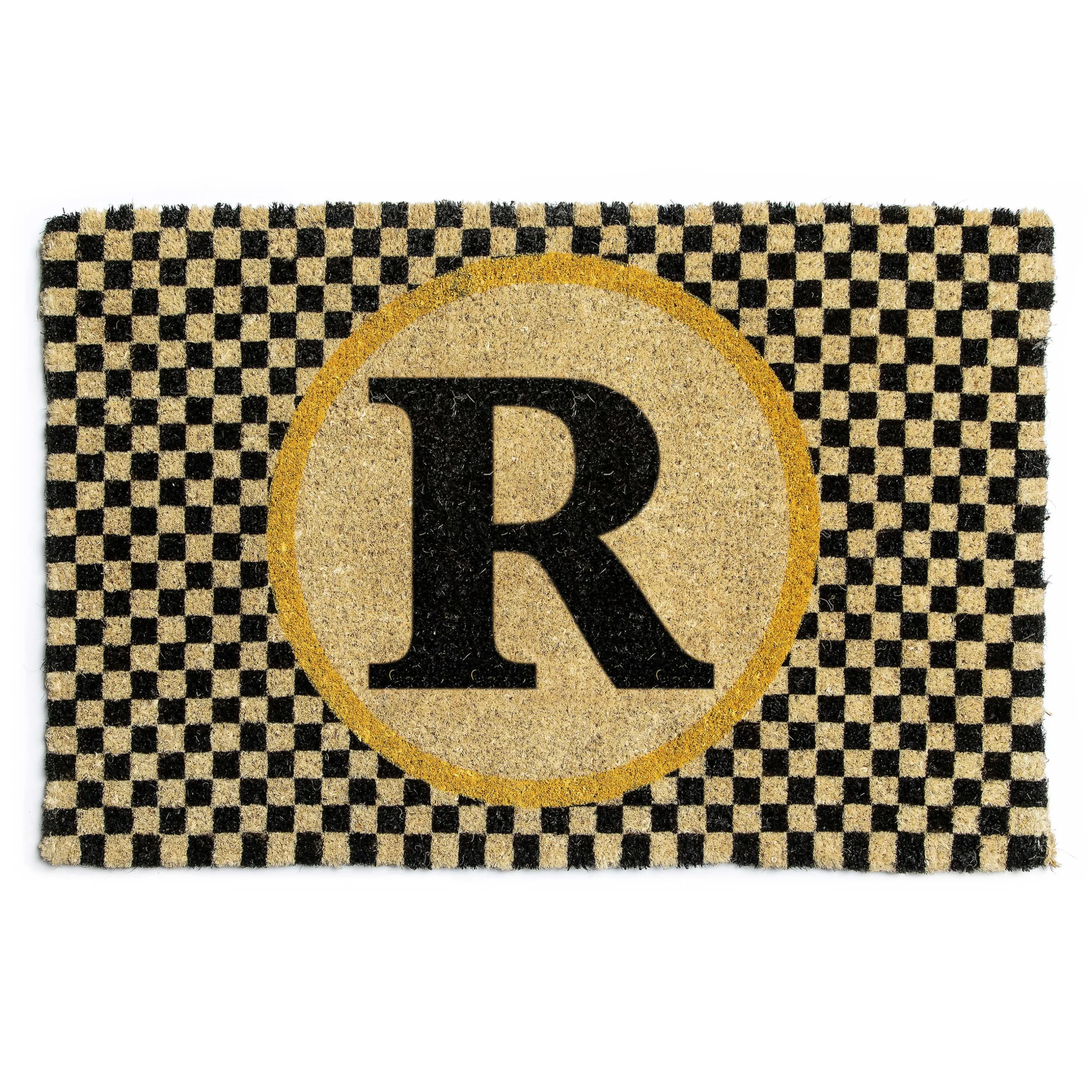 Outlet MacKenzie-Childs Single Letter Monogrammed Entrance Mat - R