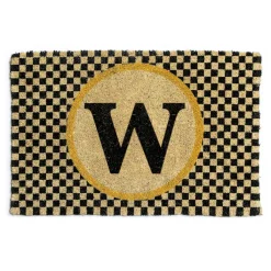 New MacKenzie-Childs Single Letter Monogrammed Entrance Mat - W