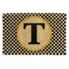 MacKenzie-Childs Single Letter Monogrammed Entrance Mat - T