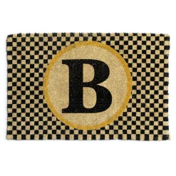 New MacKenzie-Childs Single Letter Monogrammed Entrance Mat - B