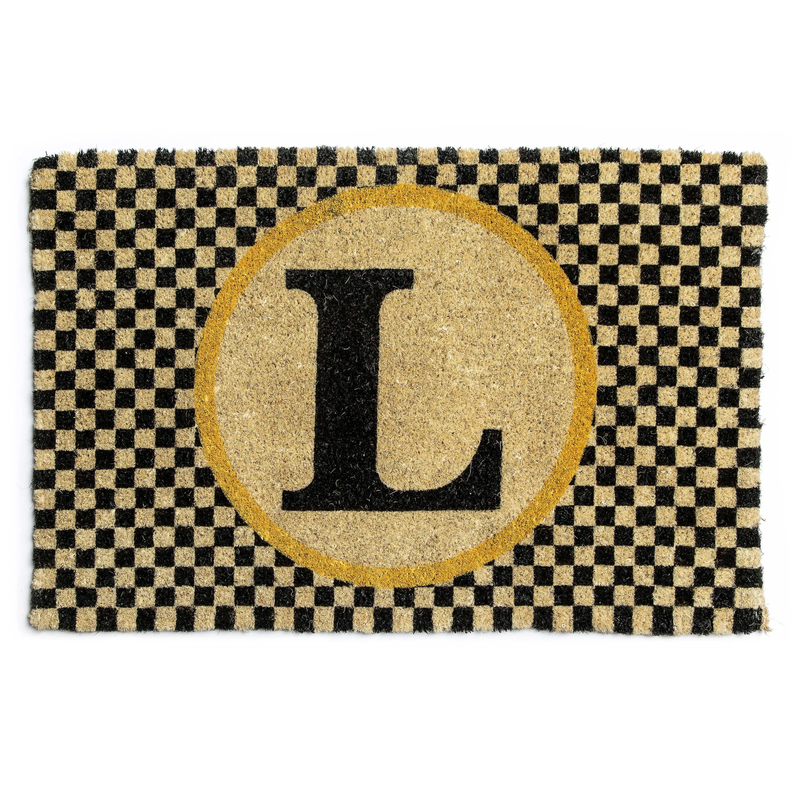 Sale MacKenzie-Childs Single Letter Monogrammed Entrance Mat - L