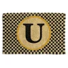 MacKenzie-Childs Single Letter Monogrammed Entrance Mat - U