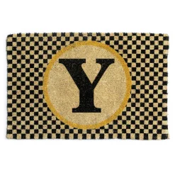 Hot MacKenzie-Childs Single Letter Monogrammed Entrance Mat - Y
