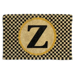 Clearance MacKenzie-Childs Single Letter Monogrammed Entrance Mat - Z