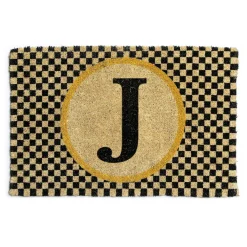 Outlet MacKenzie-Childs Single Letter Monogrammed Entrance Mat - J