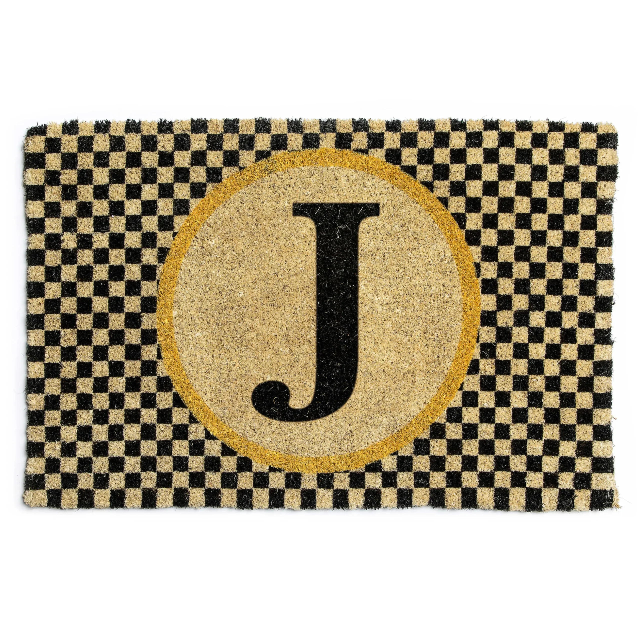 Outlet MacKenzie-Childs Single Letter Monogrammed Entrance Mat - J