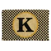 Best MacKenzie-Childs Single Letter Monogrammed Entrance Mat - K