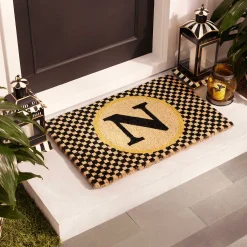 Outlet MacKenzie-Childs Single Letter Monogrammed Entrance Mat - N