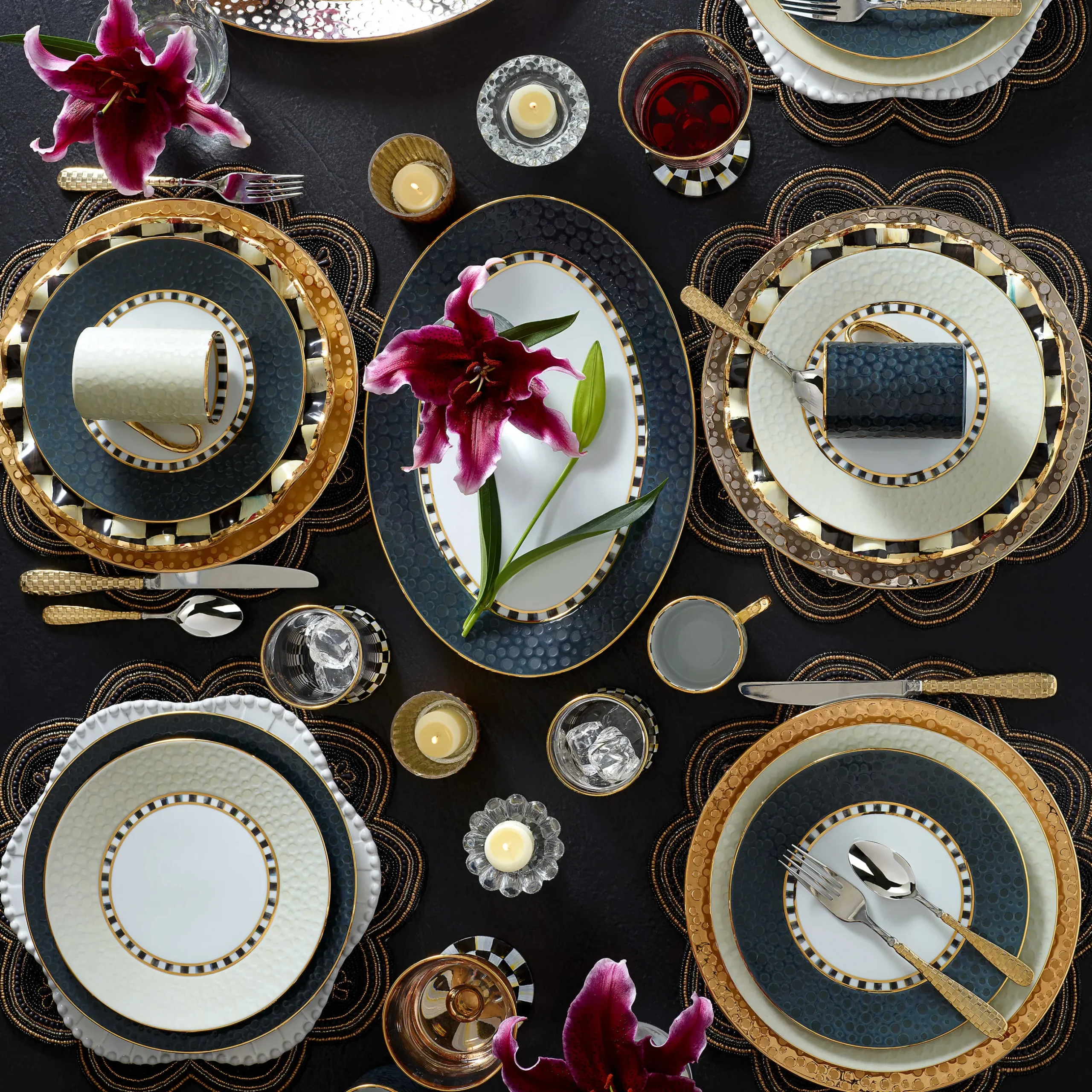 Online MacKenzie-Childs Soho Salad Plate - Midnight