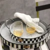 New MacKenzie-Childs Spectator Galvanized Serving Trays - Set Of 2