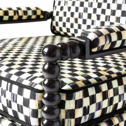 Clearance MacKenzie-Childs Spindle Check Outdoor Chair