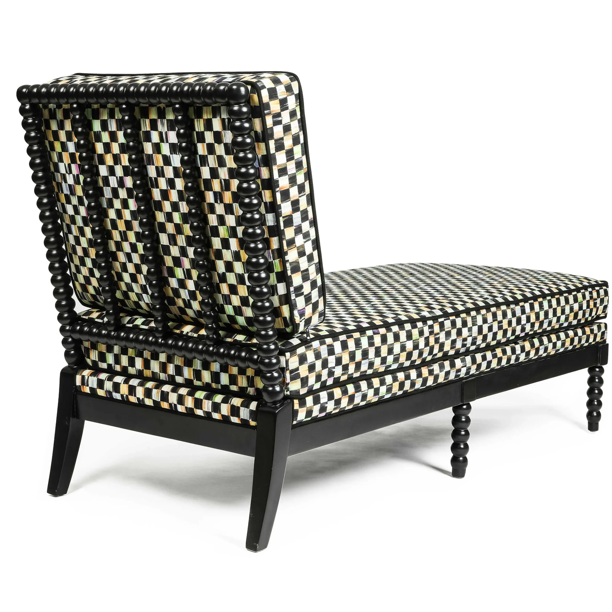 Sale MacKenzie-Childs Spindle Check Outdoor Chaise