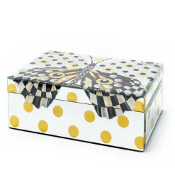 New MacKenzie-Childs Spot On Butterfly Jewelry Box