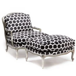 Discount MacKenzie-Childs Spot On Ottoman - Black