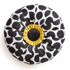 Hot MacKenzie-Childs Spot On Tuffet - Black