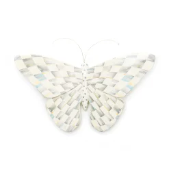 MacKenzie-Childs Sterling Check Butterfly Wall Decor
