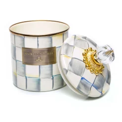 Hot MacKenzie-Childs Sterling Check Enamel Canister - Small