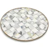 New MacKenzie-Childs Sterling Check Enamel Egg Plate