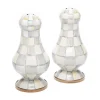 Outlet MacKenzie-Childs Sterling Check Enamel Large Salt & Pepper Shakers