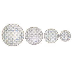 Hot MacKenzie-Childs Sterling Check Enamel Serving Platter