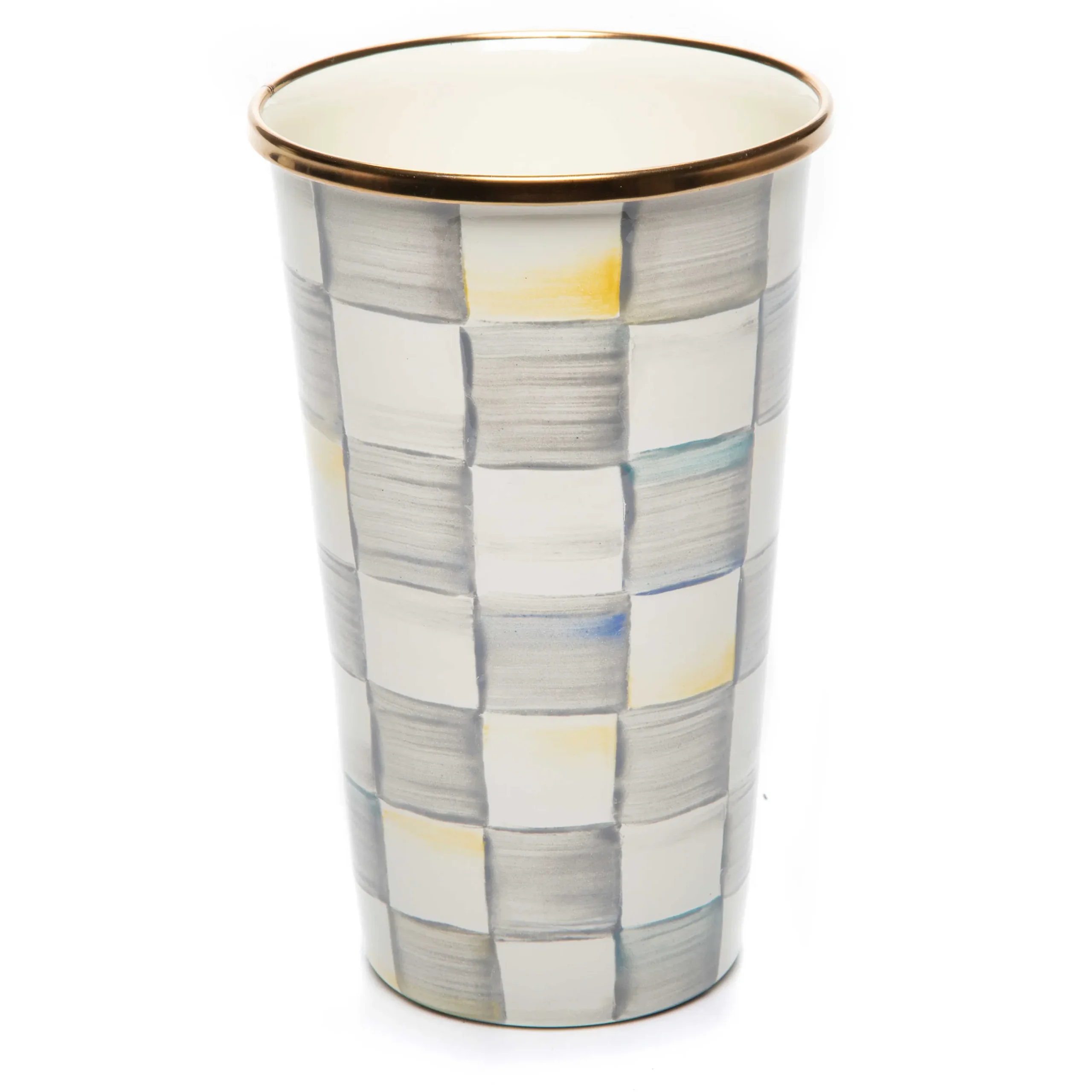 Online MacKenzie-Childs Sterling Check Enamel Tumbler - 20 Ounce