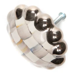 Best MacKenzie-Childs Sterling Check Round Knob