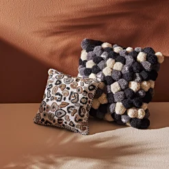 Clearance MacKenzie-Childs Sterling Pom Pom Pillow