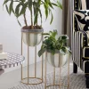 New MacKenzie-Childs Sterling Stripe Plant Stand - Short