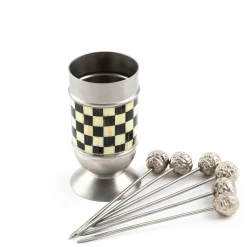 Discount MacKenzie-Childs Supper Club Pick Set - Courtly Check
