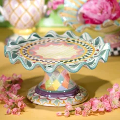 Sale MacKenzie-Childs Taylor Fluted Cake Stand - Odd Fellows