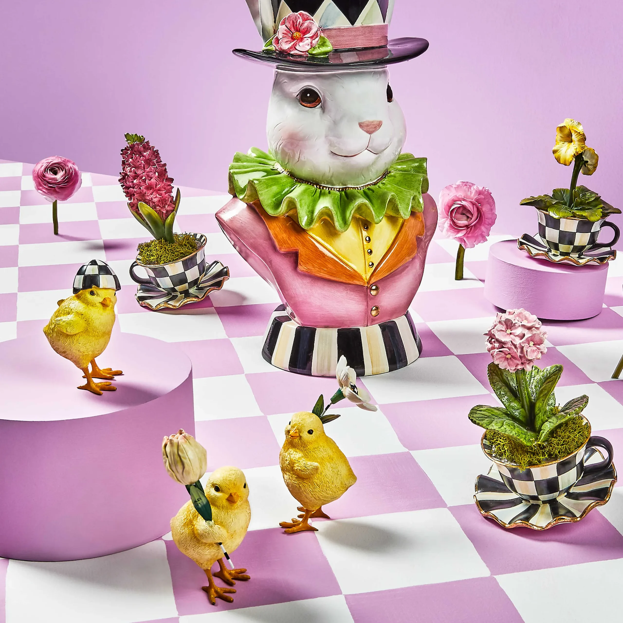 New MacKenzie-Childs Teacup Hyacinth