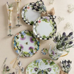Discount MacKenzie-Childs Thistle & Bee Dinner Plate - Garland