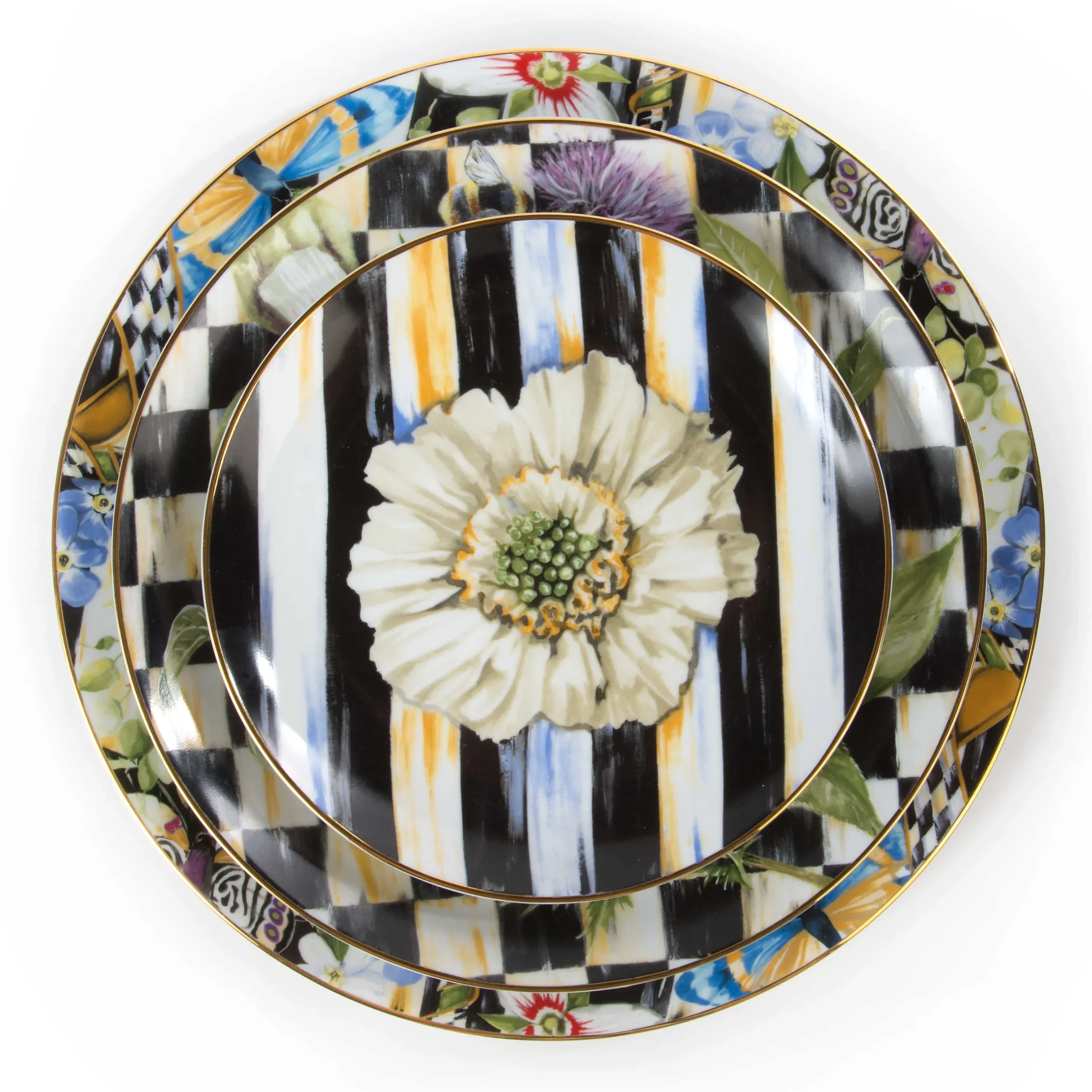 Discount MacKenzie-Childs Thistle & Bee Dinner Plate - Garland