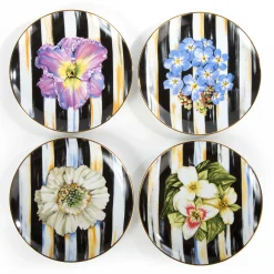 Discount MacKenzie-Childs Thistle & Bee Salad Plate - Forget-Me-Not