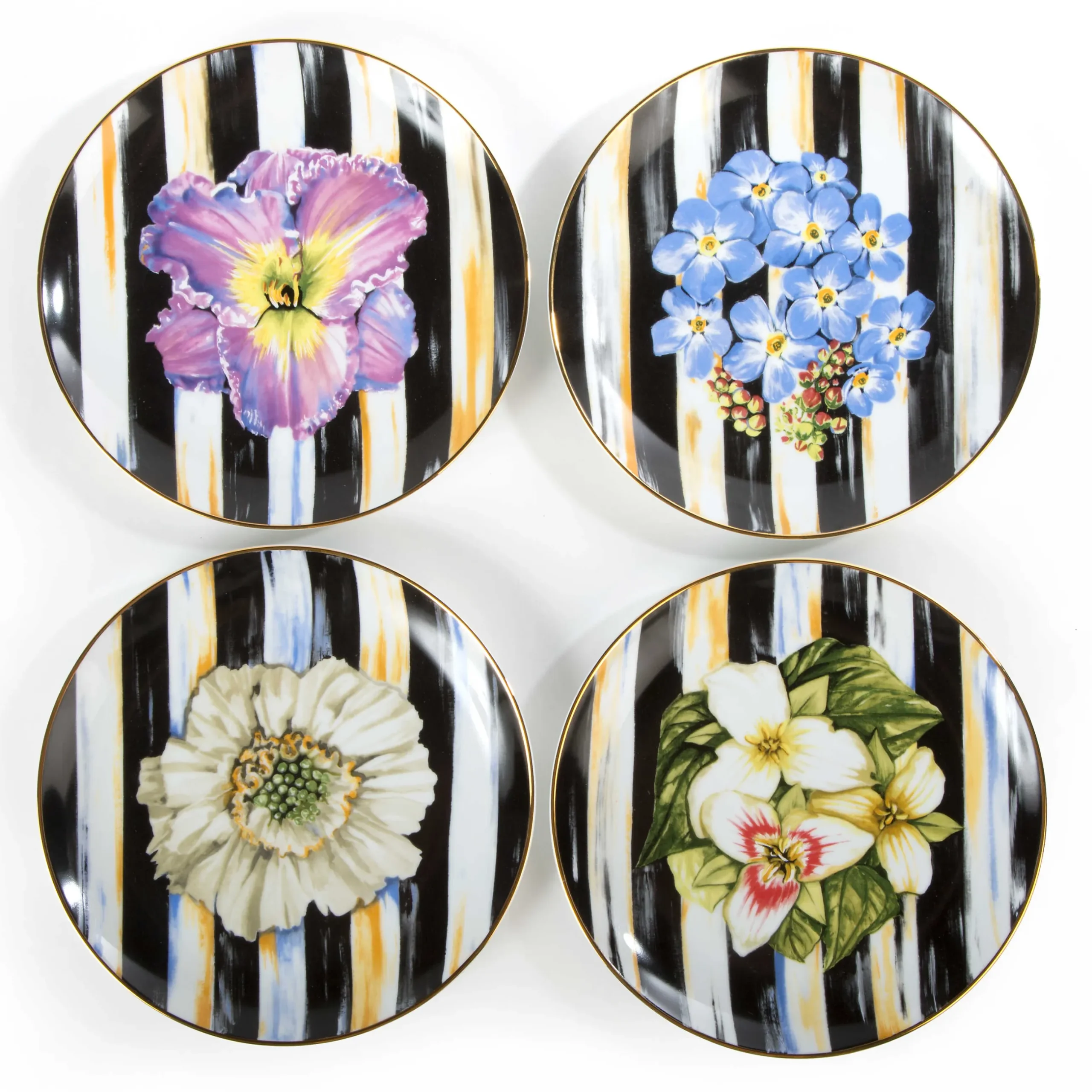 Hot MacKenzie-Childs Thistle & Bee Salad Plate - Trillium