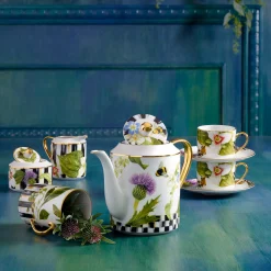 Hot MacKenzie-Childs Thistle & Bee Teapot