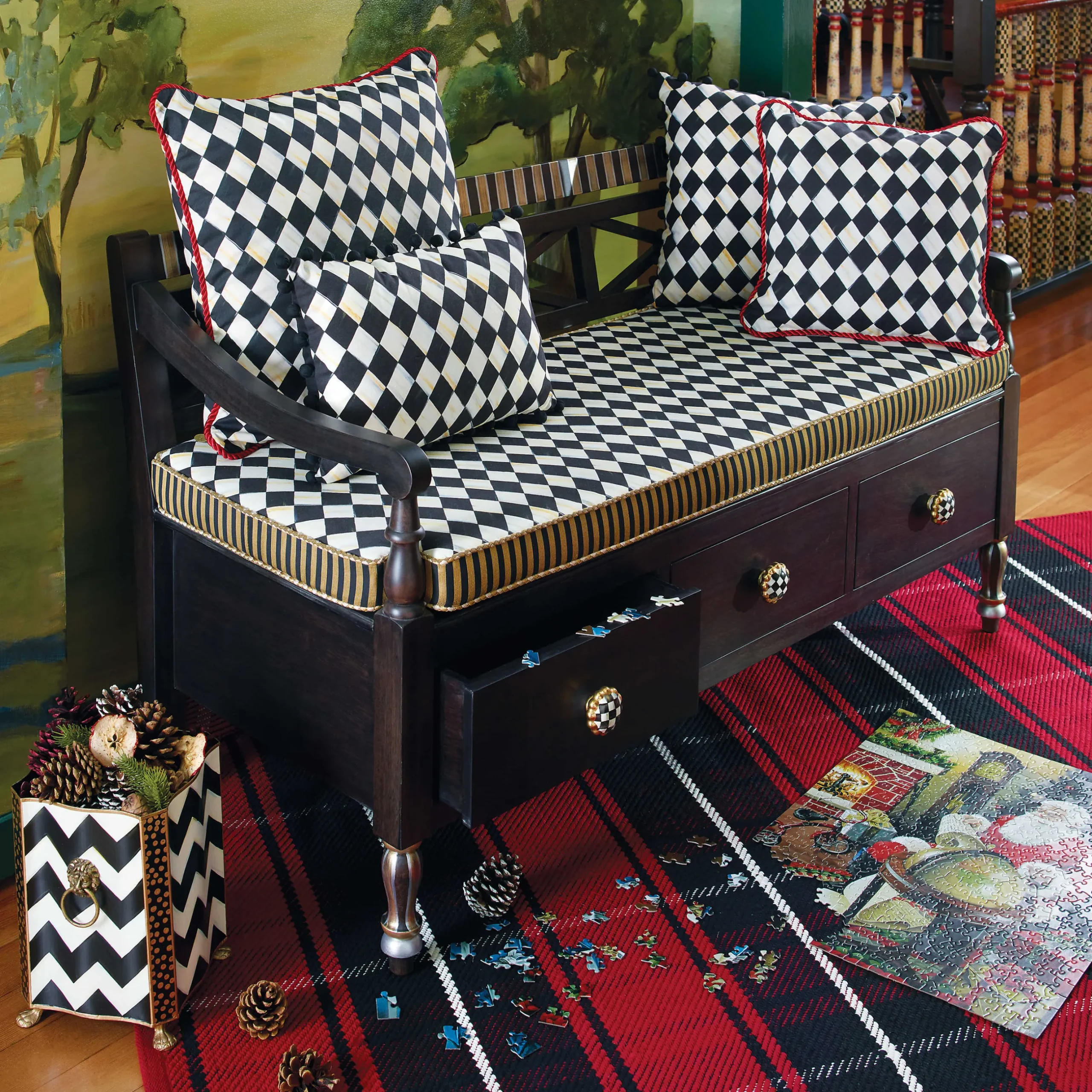 MacKenzie-Childs Vendage Bench