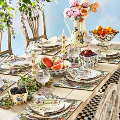 Sale MacKenzie-Childs Wildflowers Dessert Plate - Green