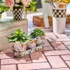 MacKenzie-Childs Wildflowers Herb Pots - Set Of 3