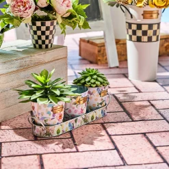 MacKenzie-Childs Wildflowers Herb Pots - Set Of 3