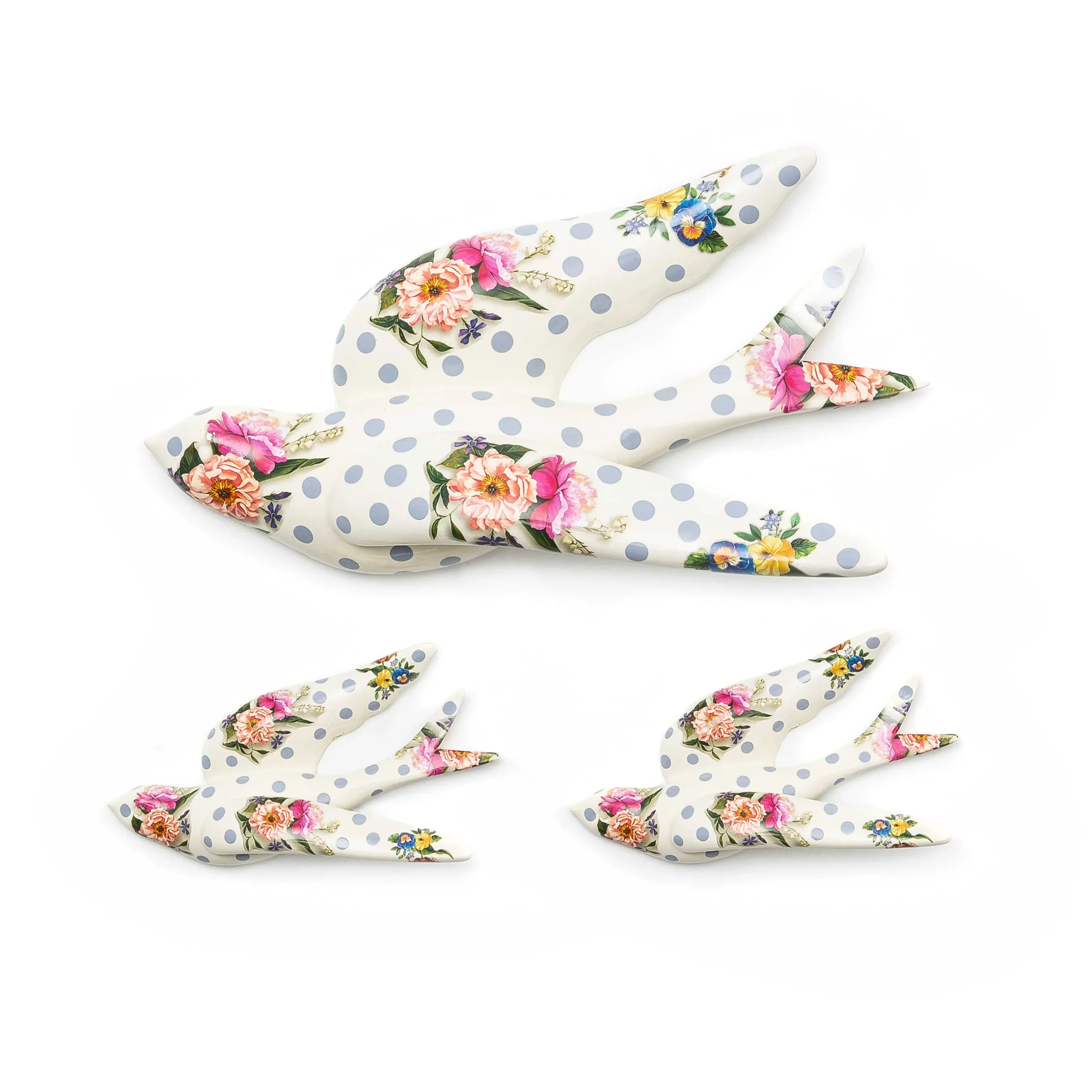 Clearance MacKenzie-Childs Wildflowers Swallowtail Wall Decor - Blue