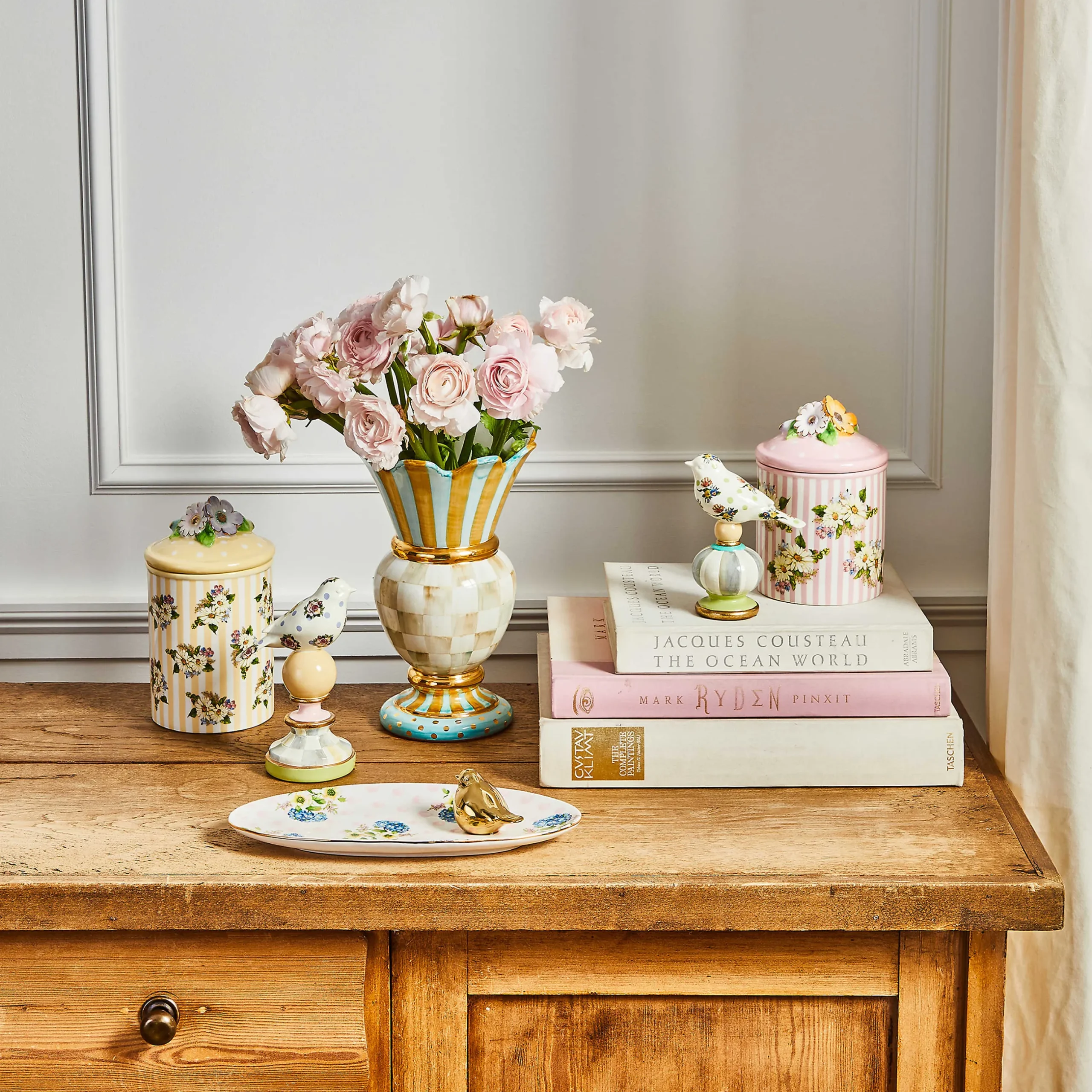 Online MacKenzie-Childs Wildflowers Trinket Tray