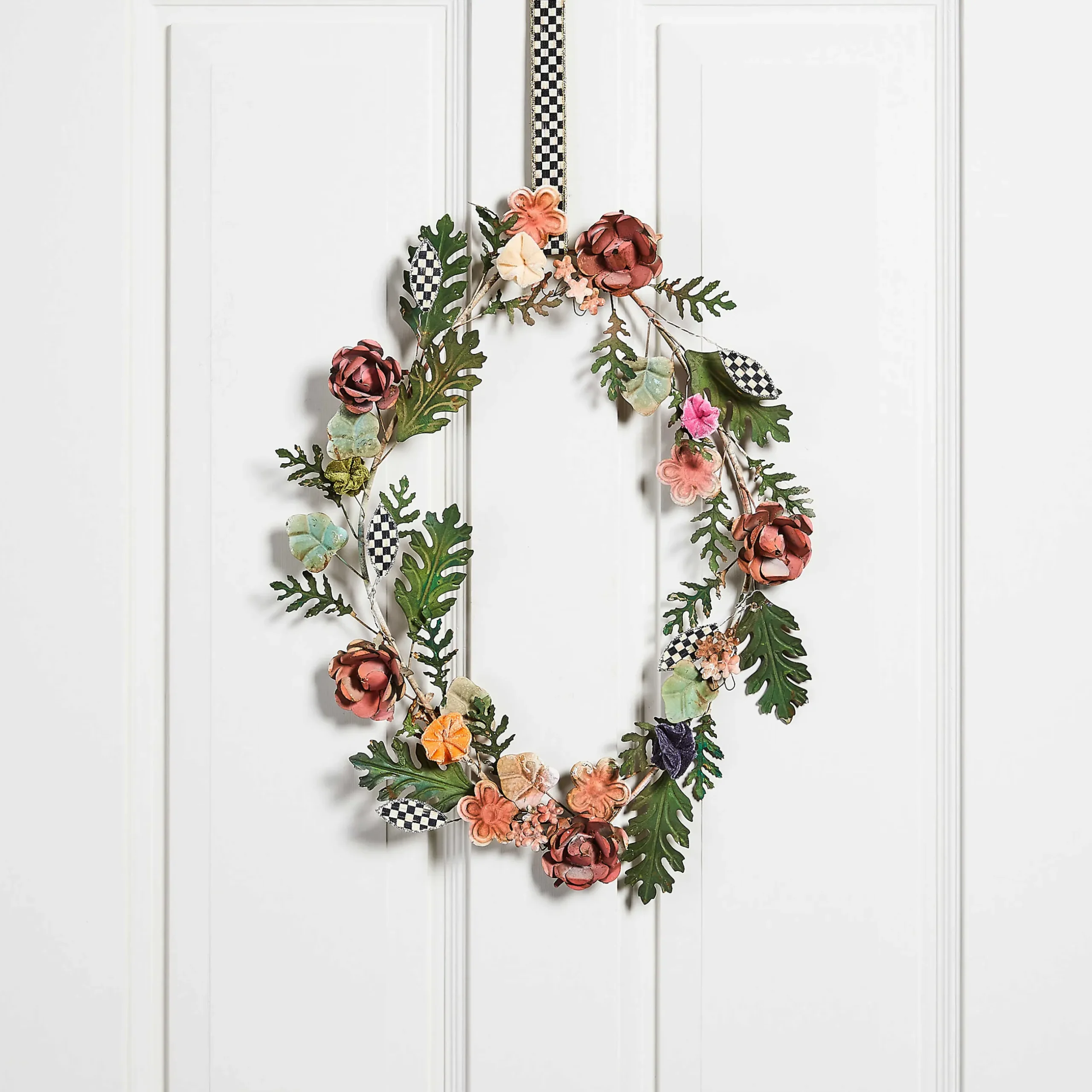 Outlet MacKenzie-Childs Wildflowers Wreath - Oval