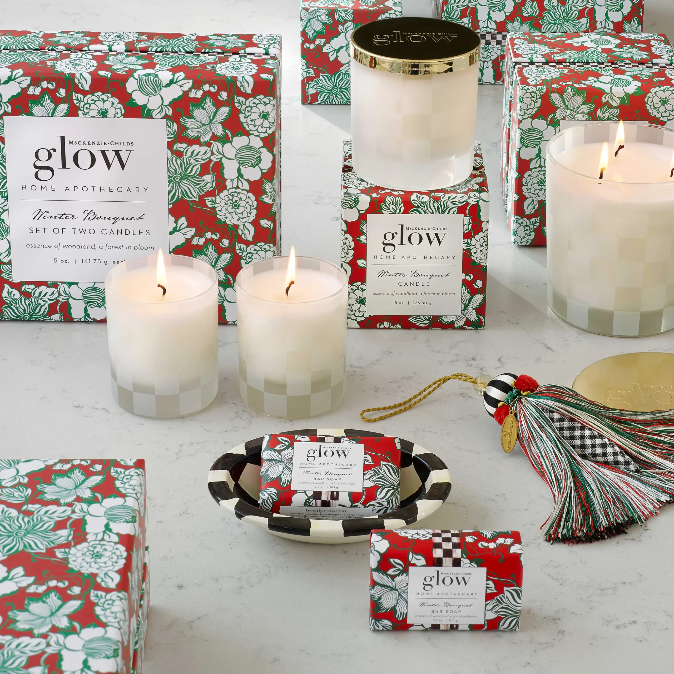 New MacKenzie-Childs Winter Bouquet Candle - 21 Oz.